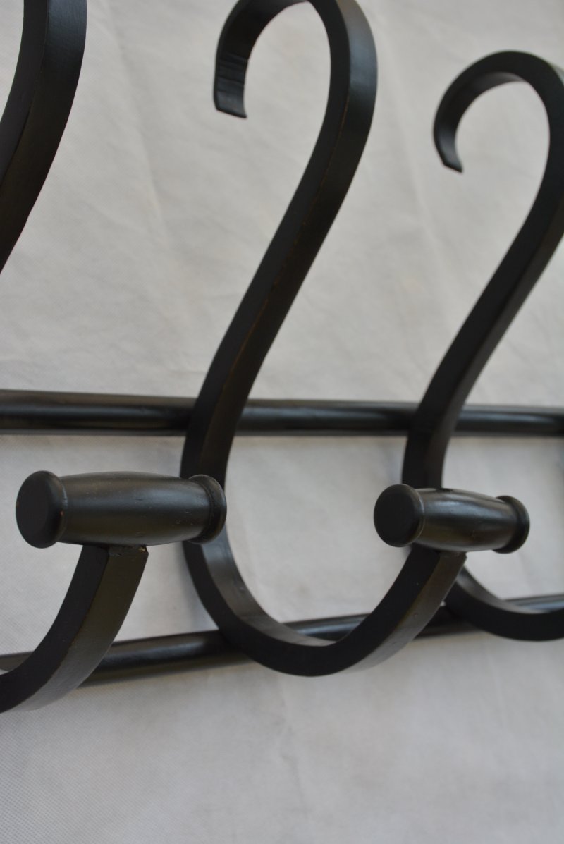 Ebonised Bentwood Coat Rack Coat Hooks - Image 3